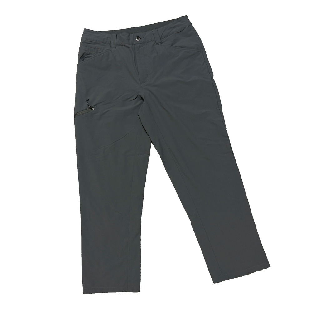 Patagonia Pants Quandary Mens 33x27 Gray Cargo Zip Drawstrings Stretch Hiking